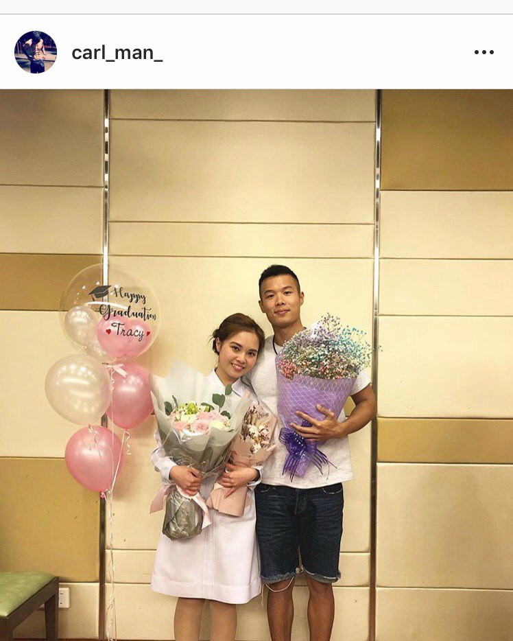 右方為文嘉軒，左方為其女友陳翠琳